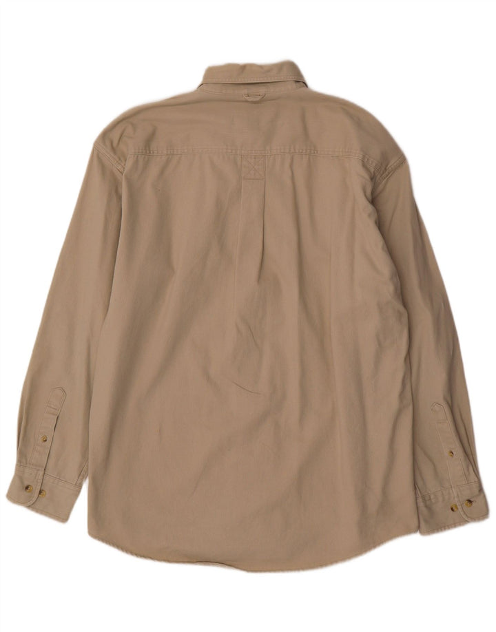 Timberland Mens Corduroy Shirt Large Beige Cotton