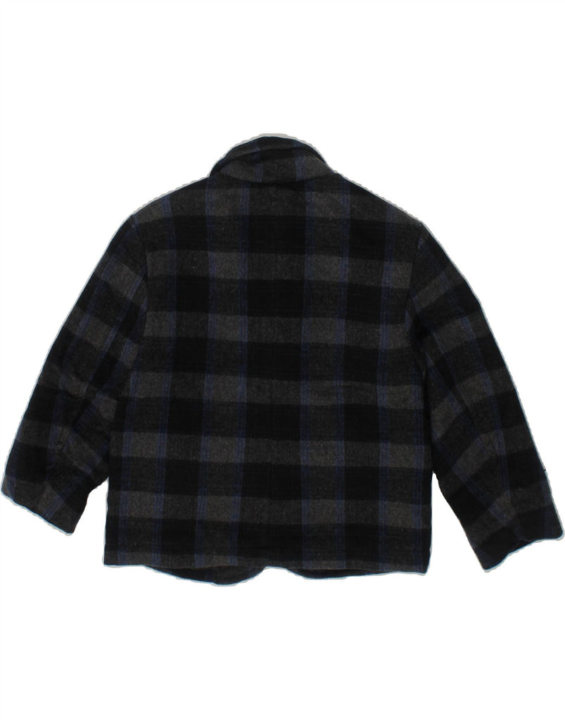 GUESS Baby Boys Overcoat 6-9 Months Navy Blue Check Vintage Guess and Second-Hand Guess from Messina Hembry 