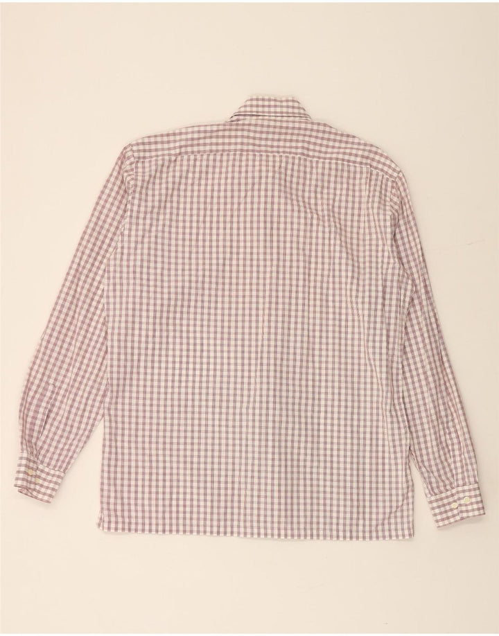 HUGO BOSS Mens Shirt Size 16 41 Large White Check Cotton