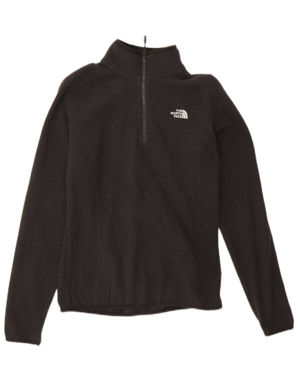 The North Face Womens Oversized Zip Neck Fleece Jumper UK 10 Small Black