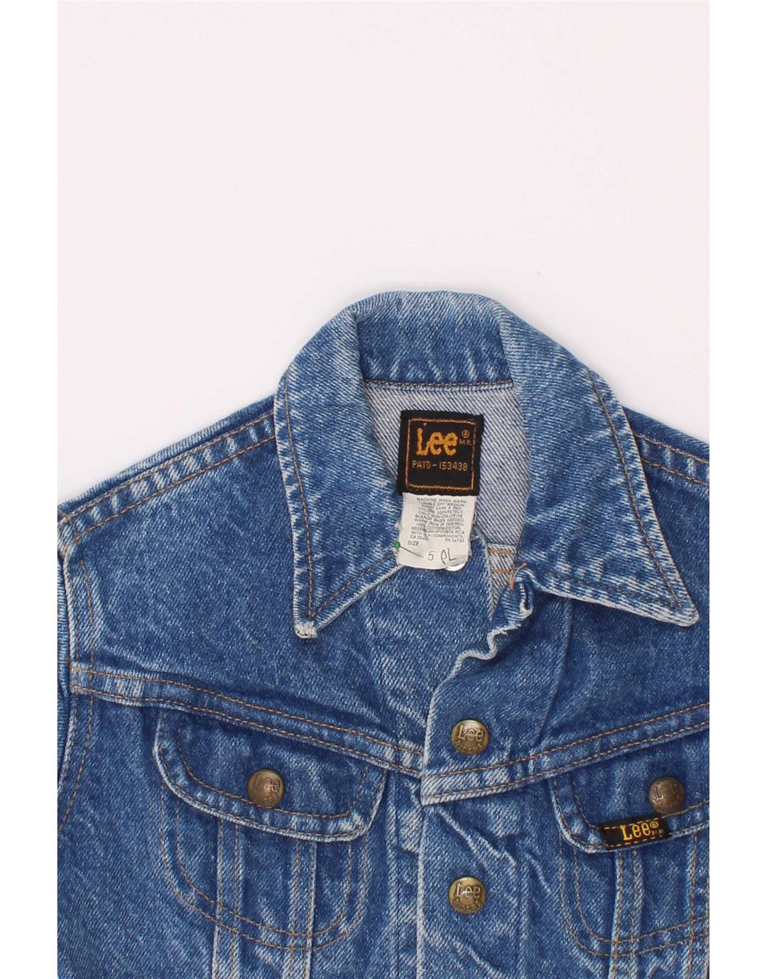 Lee Girls Denim Jacket 4-5 Years Large Blue Cotton