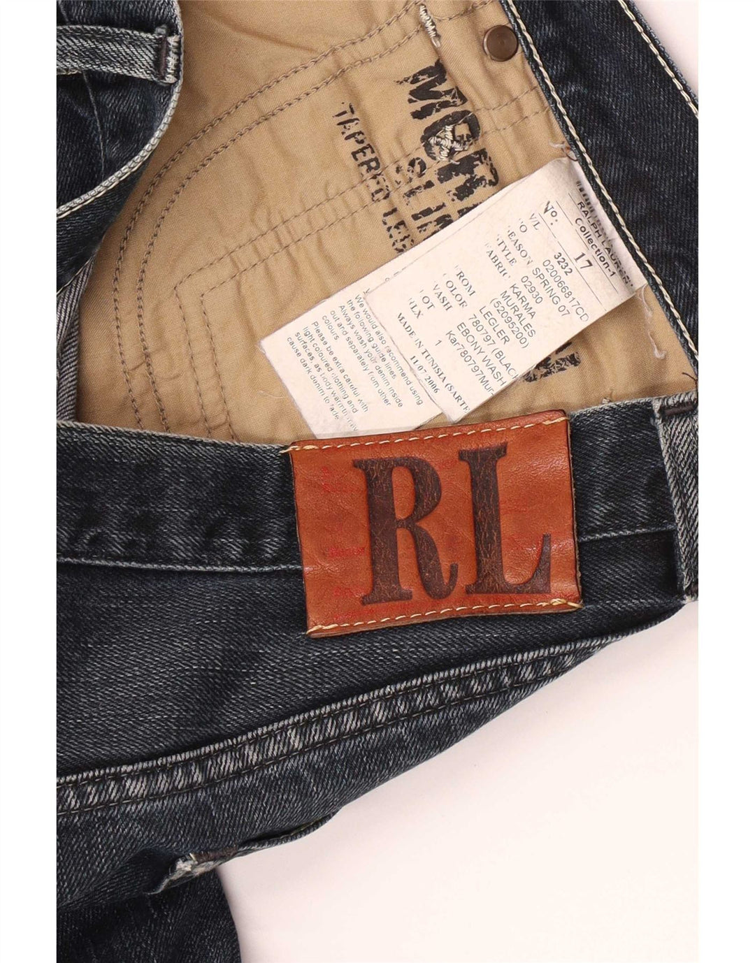 Ralph Lauren Mens Straight Jeans W32 L32 Blue