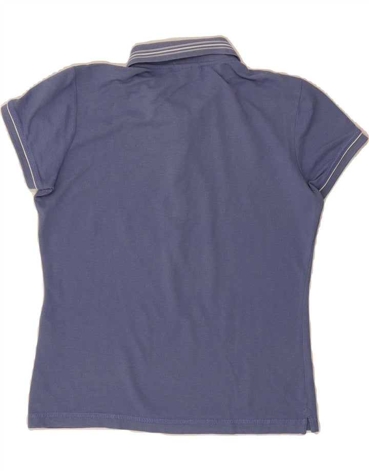 CHAMPION Womens Polo Shirt UK 14 Large Blue Cotton Vintage Champion and Second-Hand Champion from Messina Hembry 