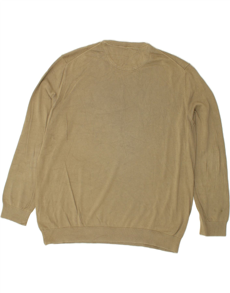 TIMBERLAND Mens Crew Neck Jumper Sweater 2XL Khaki Cotton Vintage Timberland and Second-Hand Timberland from Messina Hembry 