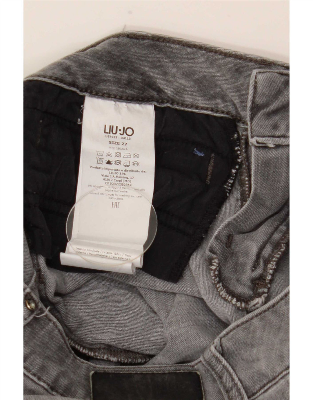 Liu Jo Womens Skinny Jeans W27 L29 Grey Cotton