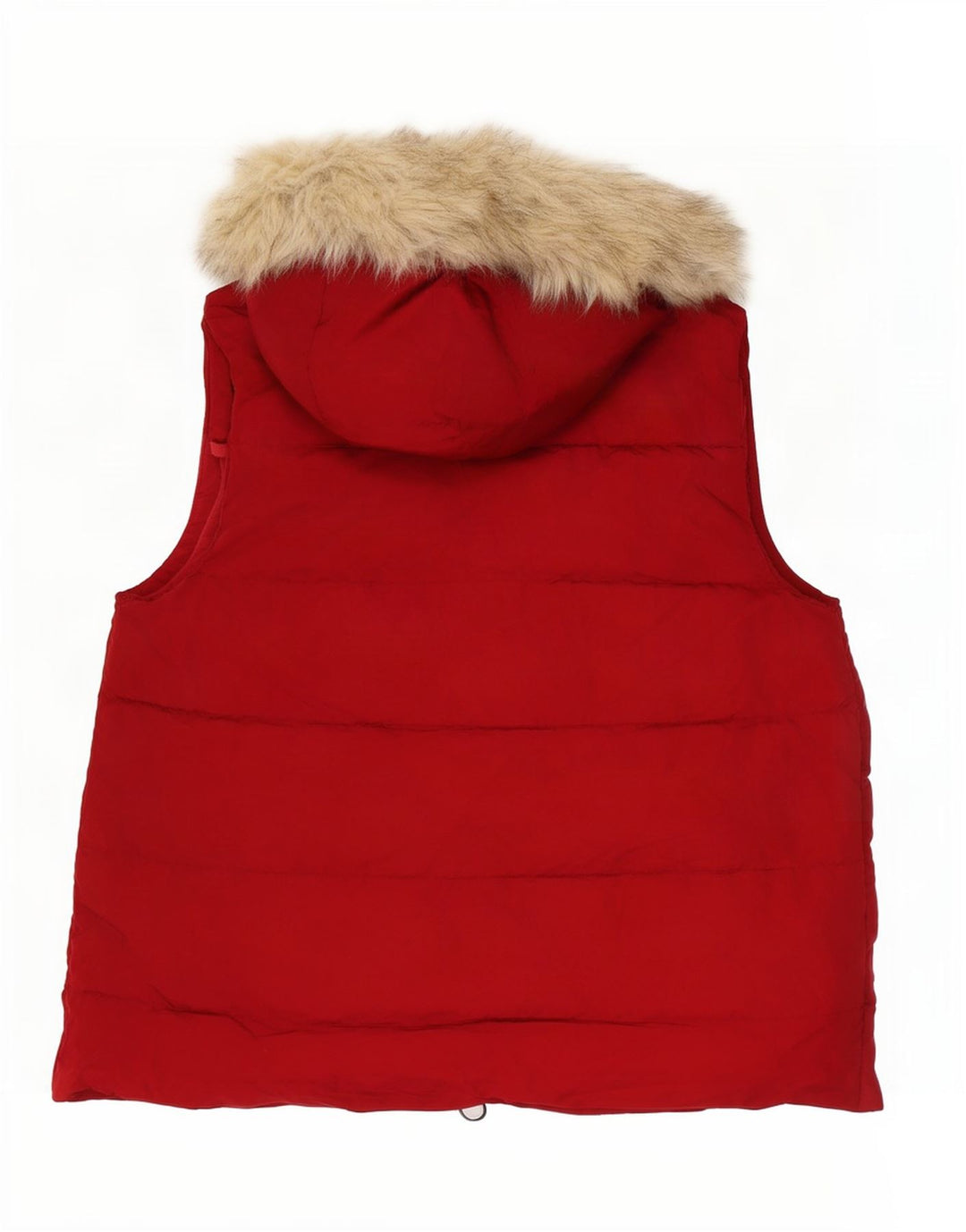 Gap Womens Hooded Padded Gilet UK 14 Medium Red Polyester