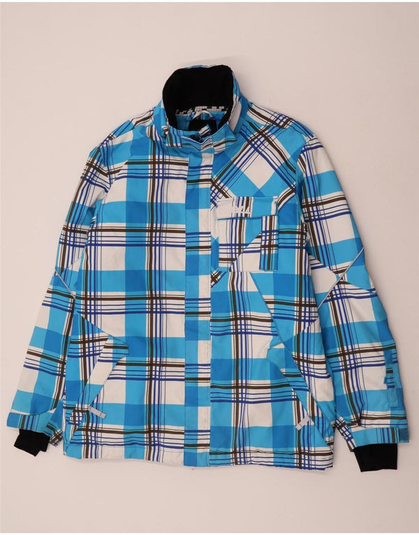 O'Neill Mens Ski Jacket XL Blue Check Polyester