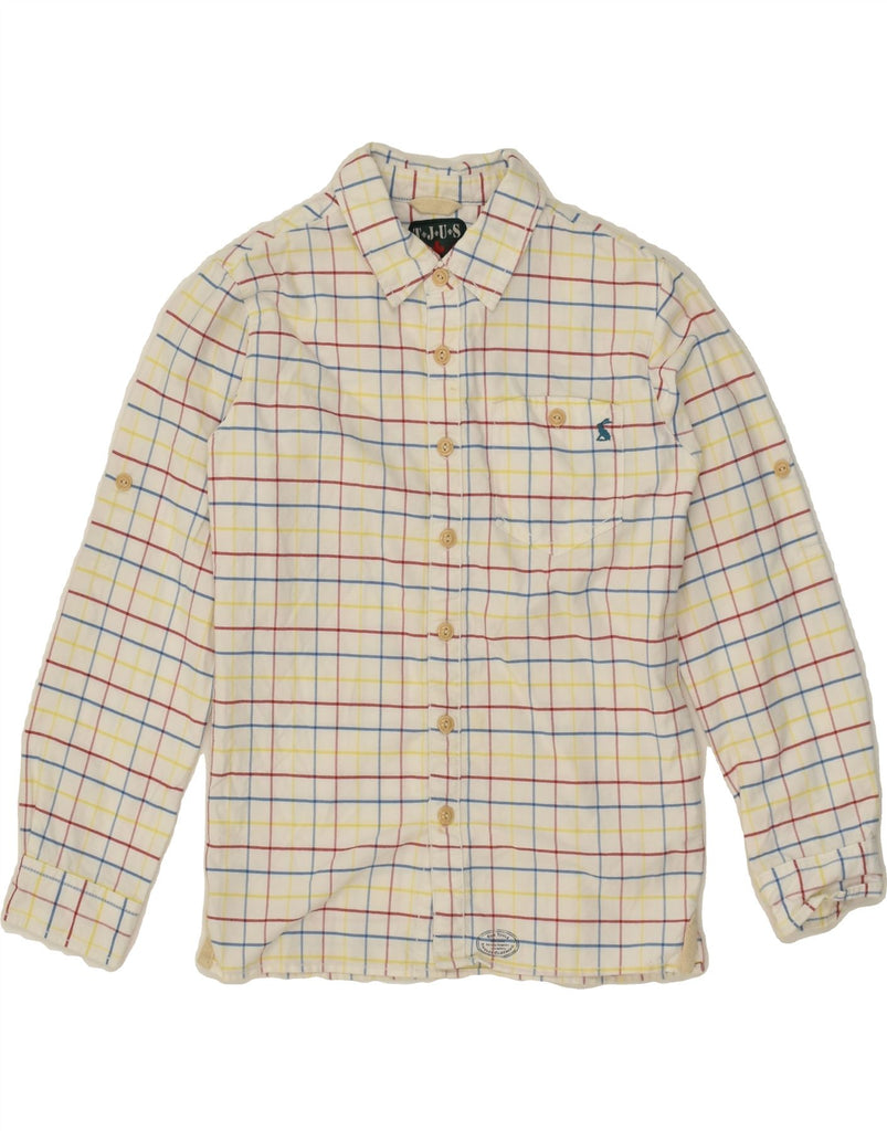 JOULES Boys Shirt 9-10 Years Off White Check Cotton | Vintage Joules | Thrift | Second-Hand Joules | Used Clothing | Messina Hembry 