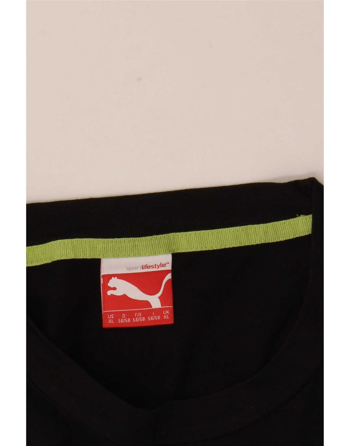 Puma Mens Graphic T-Shirt Top XL Black