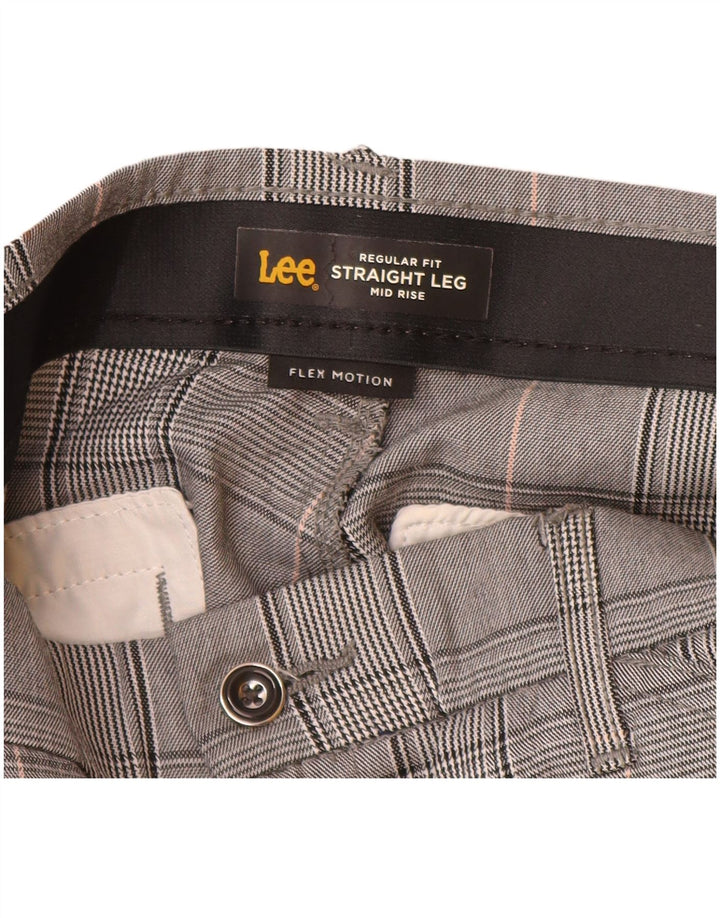 Lee Womens Mid Rise Casual Trousers US 12 Large W32 L32 Grey Polyester