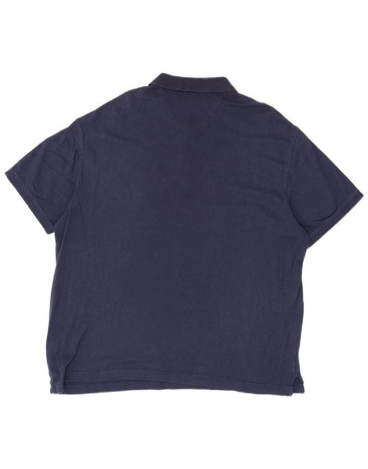 Van Heusen Mens Polo Shirt Large Navy Blue Cotton