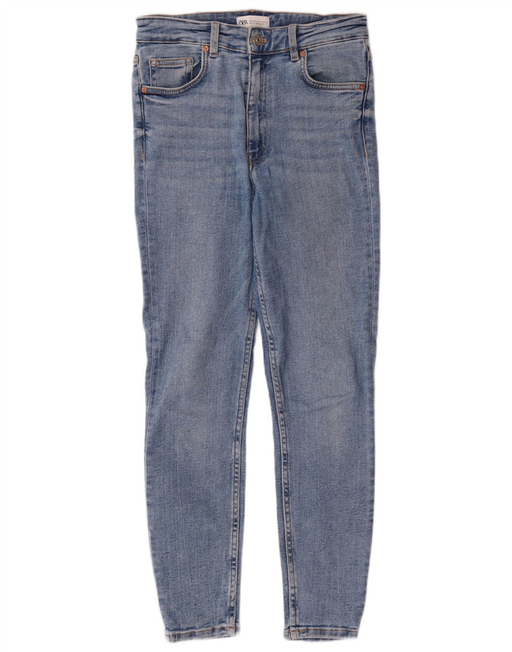 Zara Womens High Waist Skinny Jeans EU 38 Small W28 L27 Blue Classic