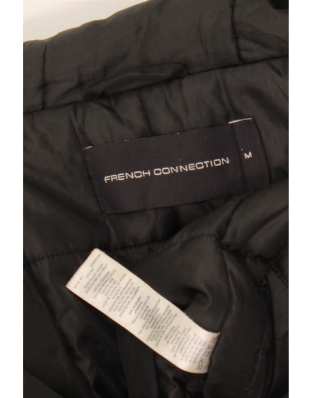 French Connection Mens Hooded Padded Parka Jacket UK 38 Medium Black