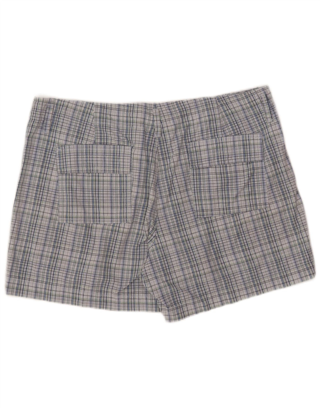 Lee Womens Chino Shorts US 16 2XL W36  Blue Check Cotton