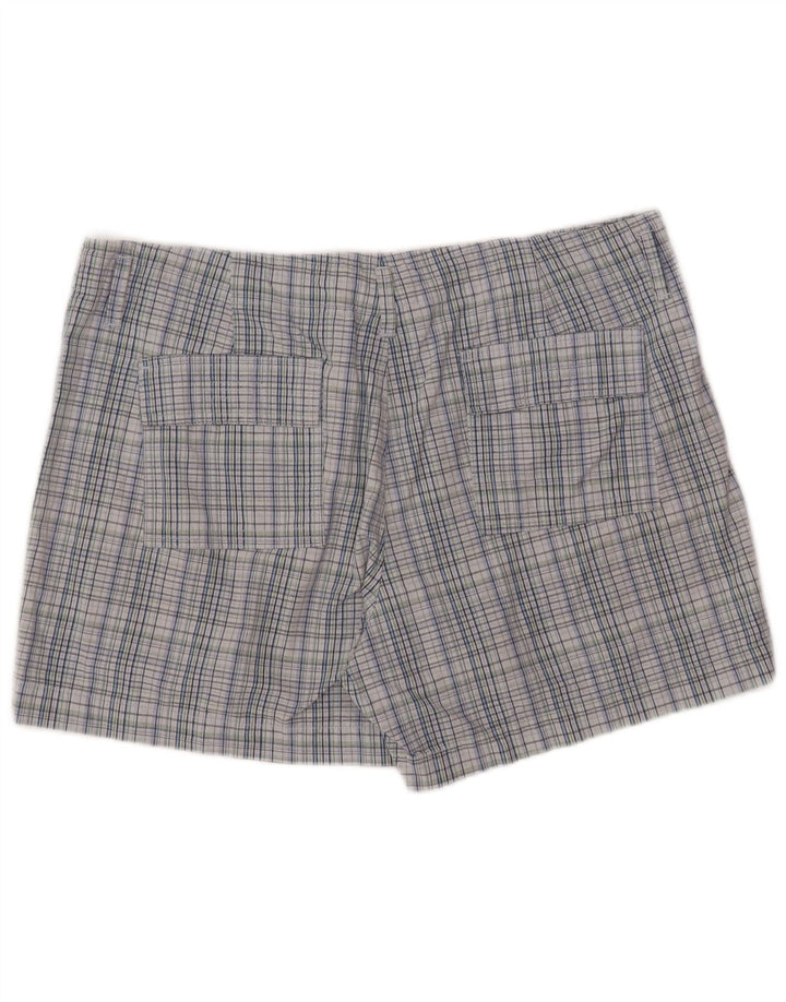 Lee Womens Chino Shorts US 16 2XL W36  Blue Check Cotton