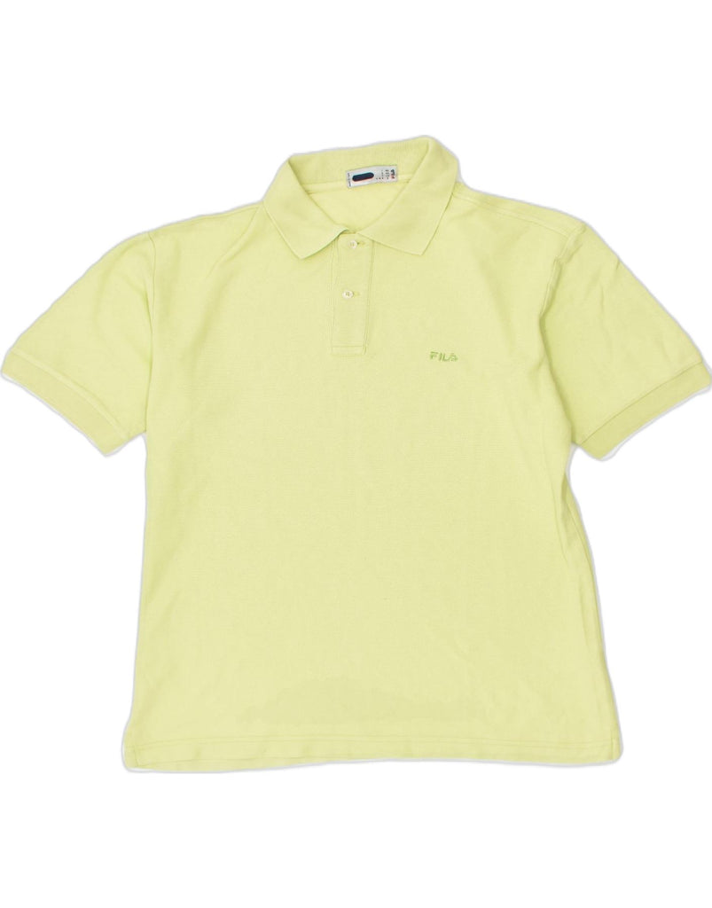 FILA Mens Polo Shirt IT 46 Small Yellow Cotton | Vintage | Thrift | Second-Hand | Used Clothing | Messina Hembry 