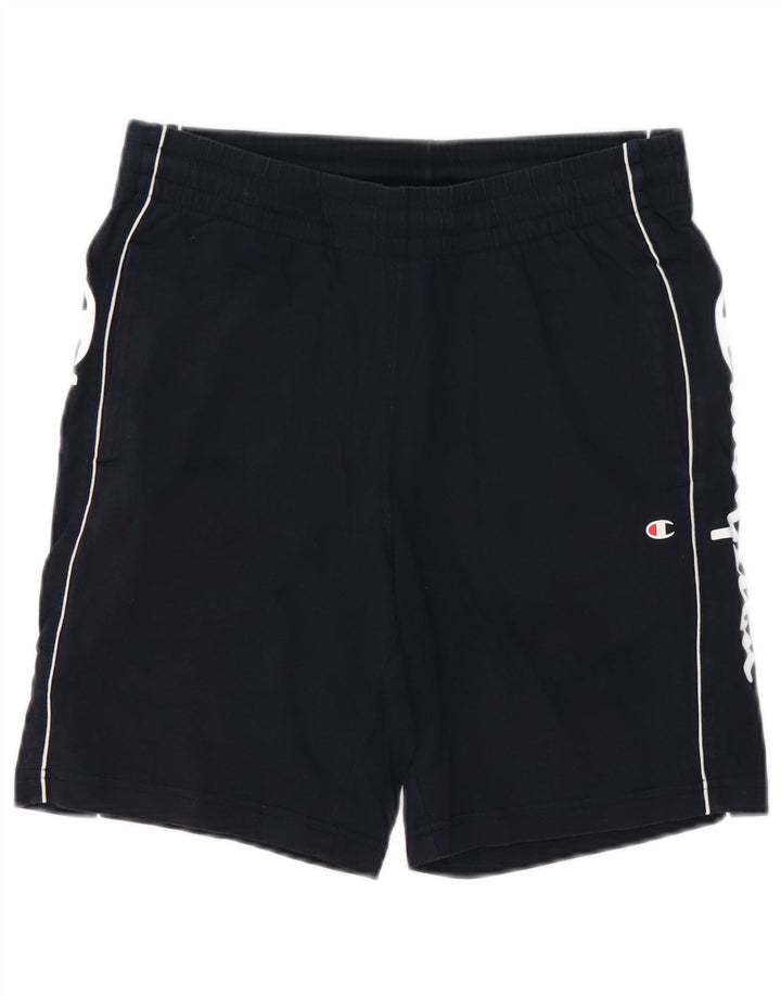 CHAMPION Mens Graphic Sport Shorts Small  Navy Blue