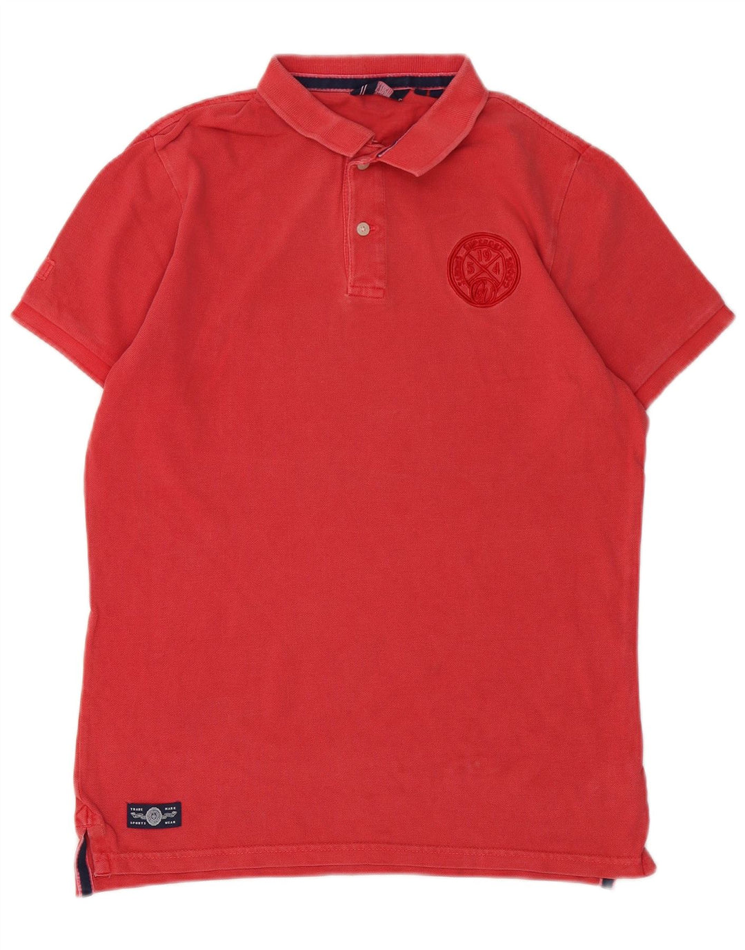 Superdry Mens Polo Shirt Medium Red Cotton
