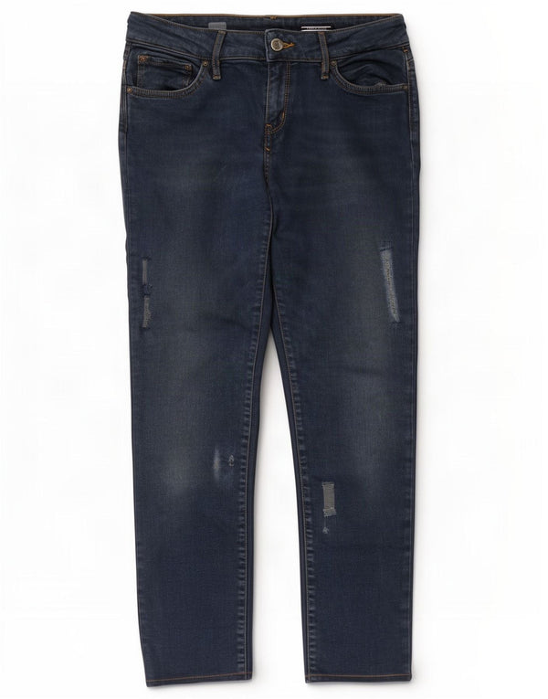 Tommy Hilfiger Womens Venice RW Distressed Skinny Jeans W31 L27 Navy Blue