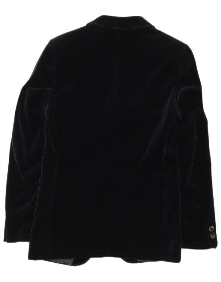 C&A Womens 2 Button Blazer Jacket IT 42 Medium Navy Blue Cotton