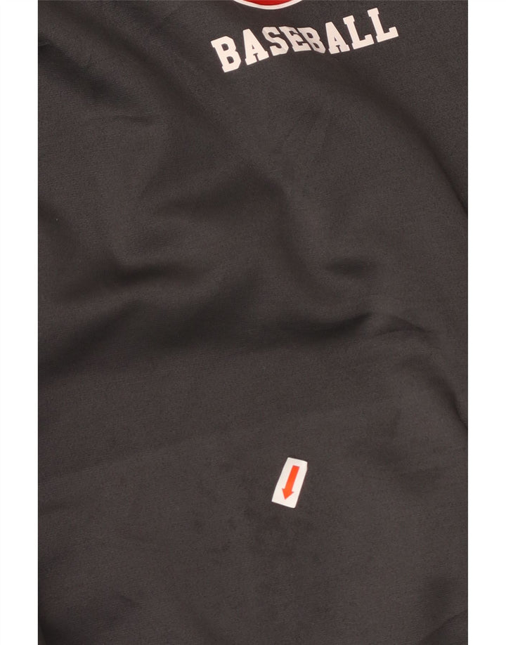 NIKE Mens Baseball Graphic Hoodie Jumper Large Grey Polyester