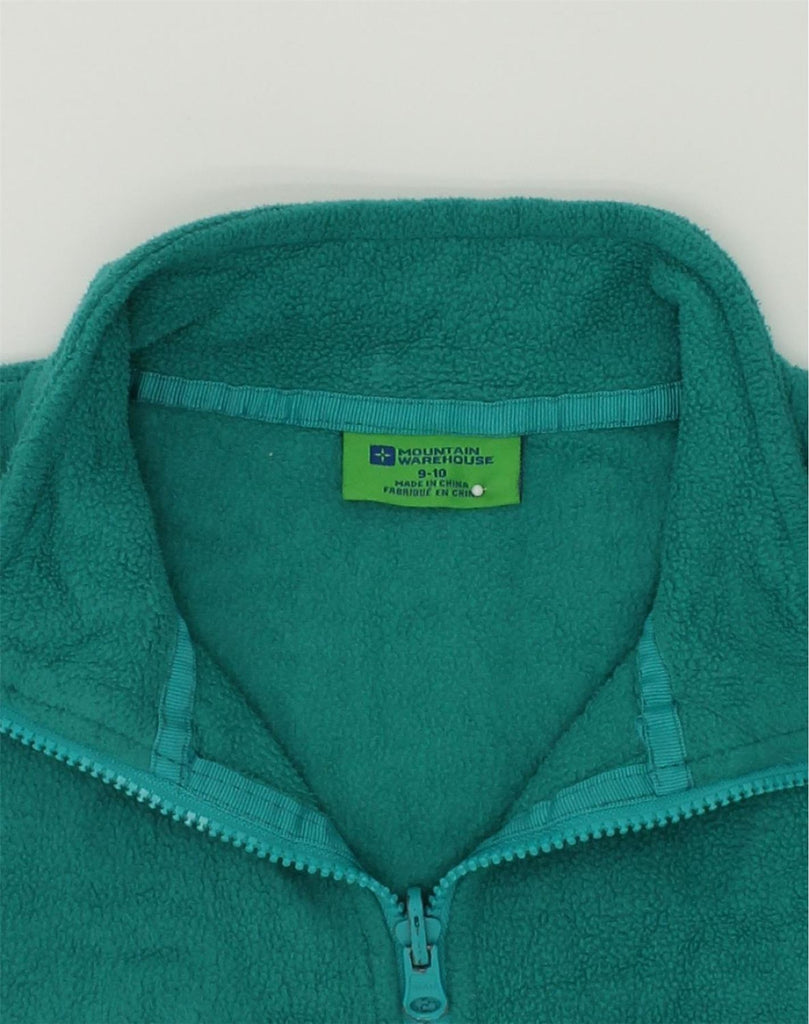 MOUNTAIN WAREHOUSE Boys Fleece Jacket 9-10 Years Green Polyester | Vintage Mountain Warehouse | Thrift | Second-Hand Mountain Warehouse | Used Clothing | Messina Hembry 