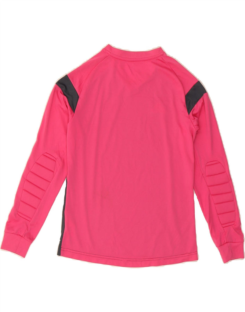 ADIDAS Girls Climalite Top Long Sleeve 11-12 Years Large Pink Colourblock Vintage Adidas and Second-Hand Adidas from Messina Hembry 