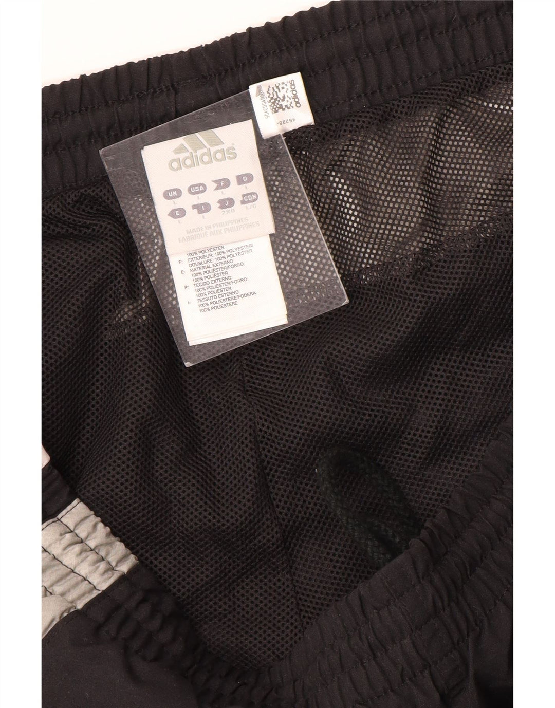 Adidas Mens Tracksuit Trousers Large Black Colourblock Polyester