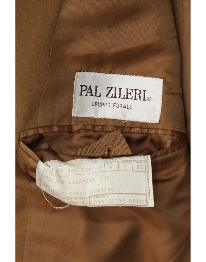 Pal Zileri Mens 2 Button Blazer Jacket IT 52 XL Beige Wool