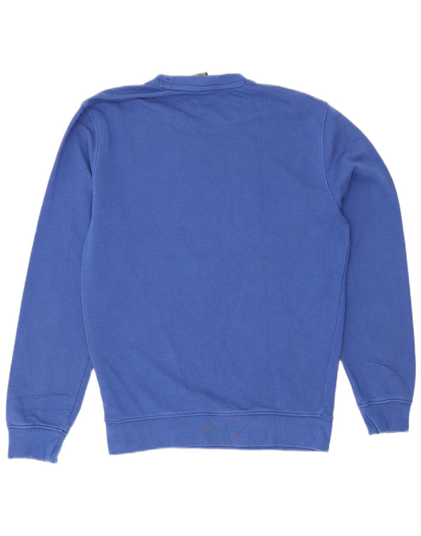 Champion Mens Graphic Sweatshirt Jumper Small Blue Cotton