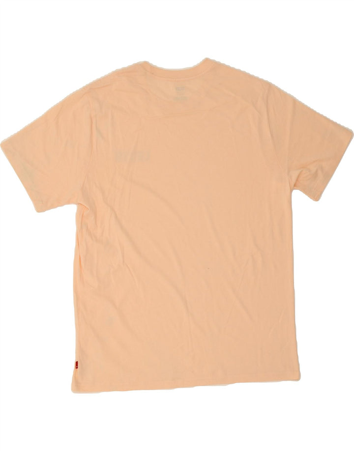 LEVI'S Mens Relaxed Graphic T-Shirt Top Medium Beige Cotton Vintage Levi's and Second-Hand Levi's from Messina Hembry 