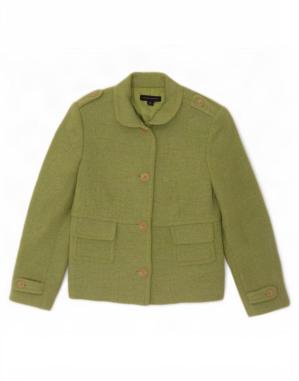 Banana Republic Womens 4 Button Military Blazer Jacket UK 12 Medium Green