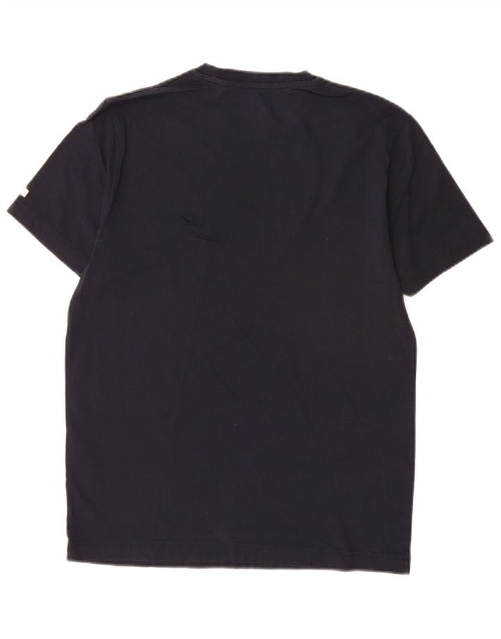 Penguin Mens Graphic T-Shirt Top Small Navy Blue Cotton