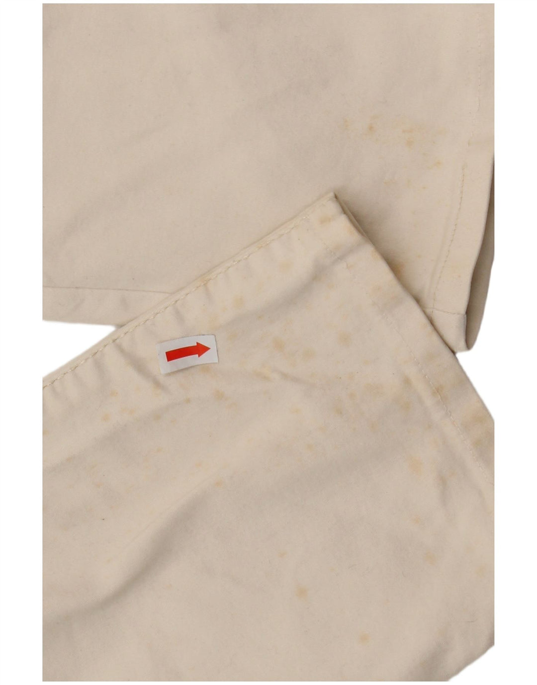 CALVIN KLEIN Womens Straight Casual Trousers W27 L30 Off White Cotton