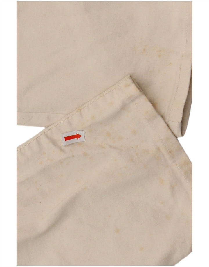 CALVIN KLEIN Womens Straight Casual Trousers W27 L30 Off White Cotton