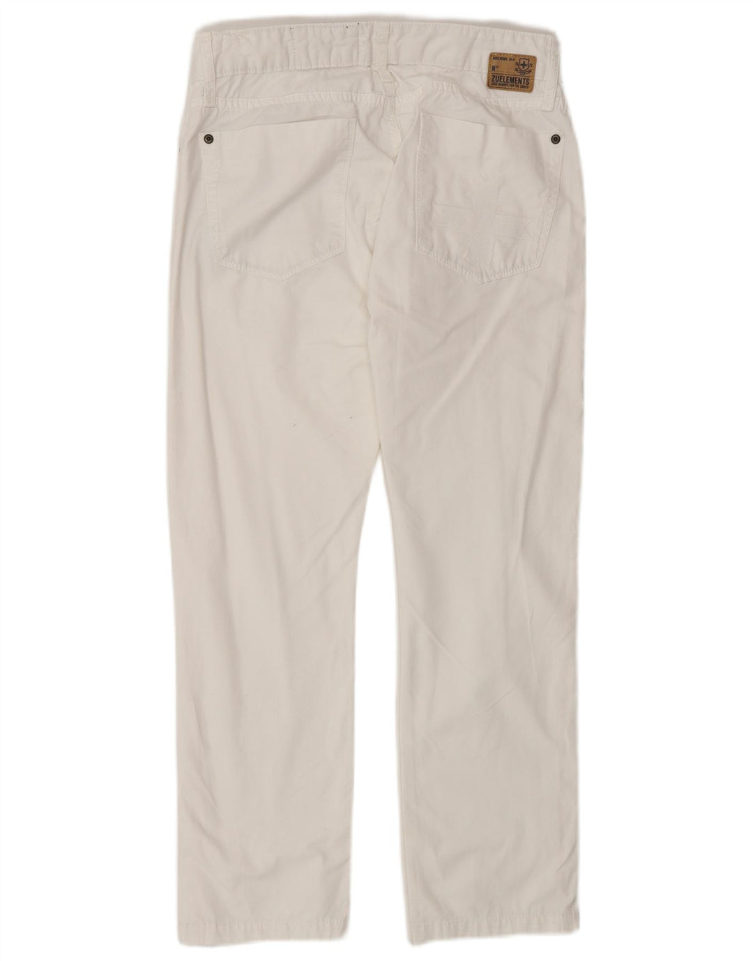 Zu Elements Womens Stretch Straight Jeans W31 L27 White Cotton