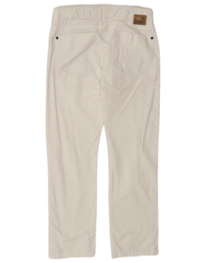 Zu Elements Womens Stretch Straight Jeans W31 L27 White Cotton