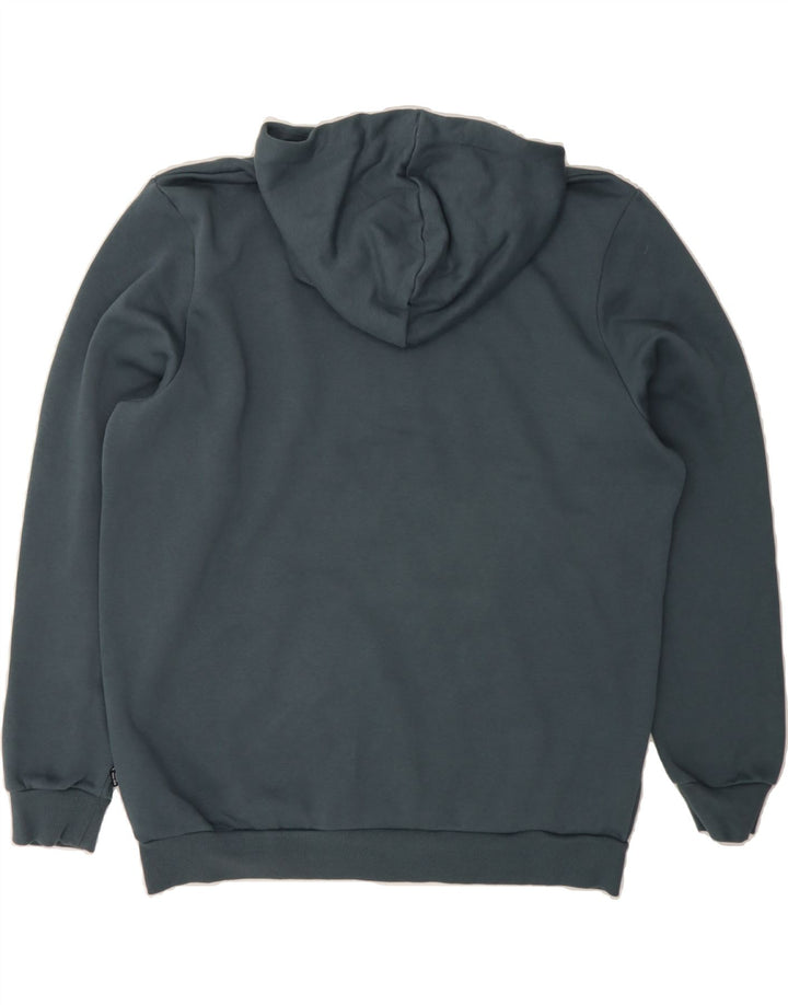 PUMA Mens Graphic Hoodie Jumper Large Blue Cotton Vintage Puma and Second-Hand Puma from Messina Hembry 