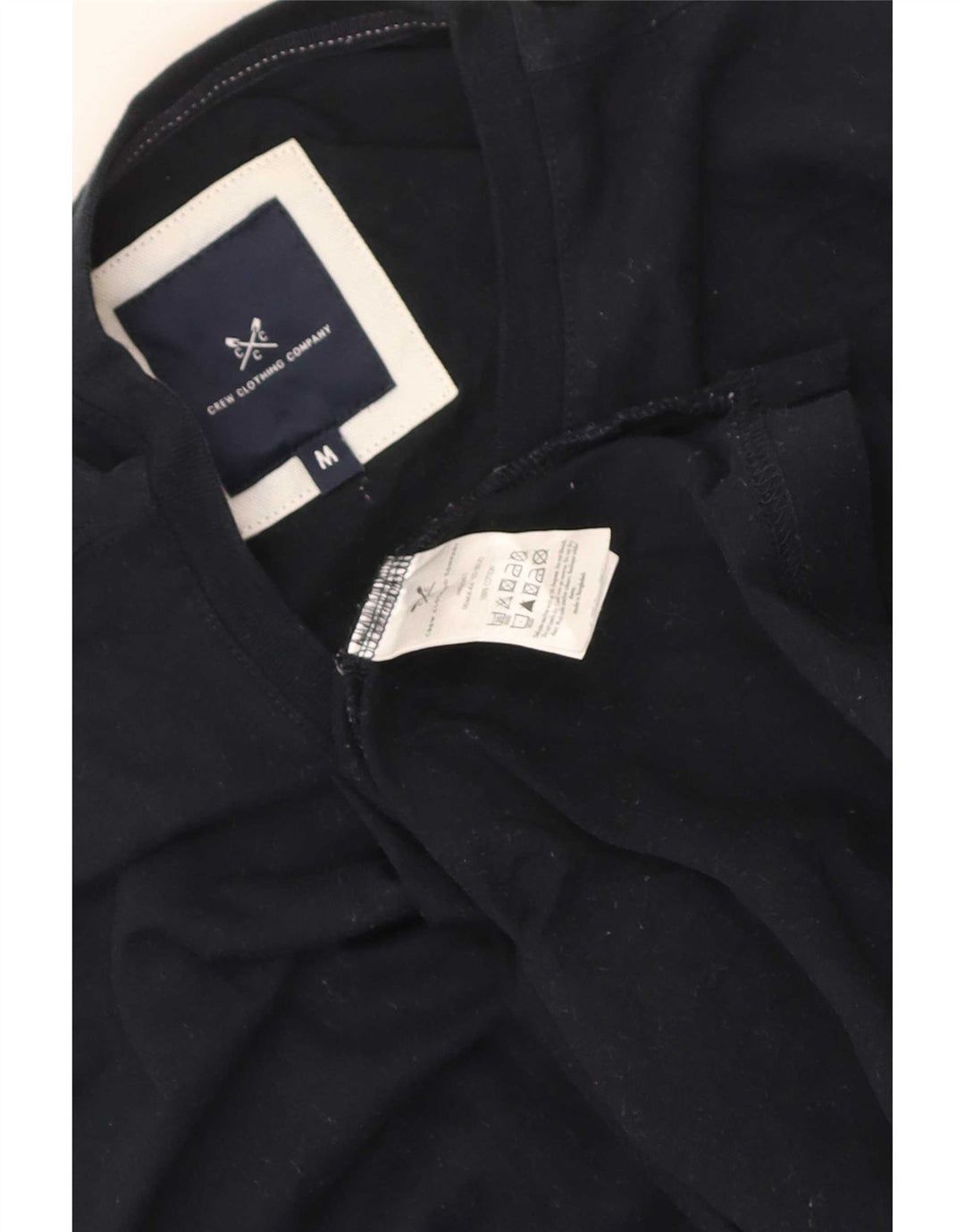 Crew Clothing Mens T-Shirt Top Medium Navy Blue Cotton