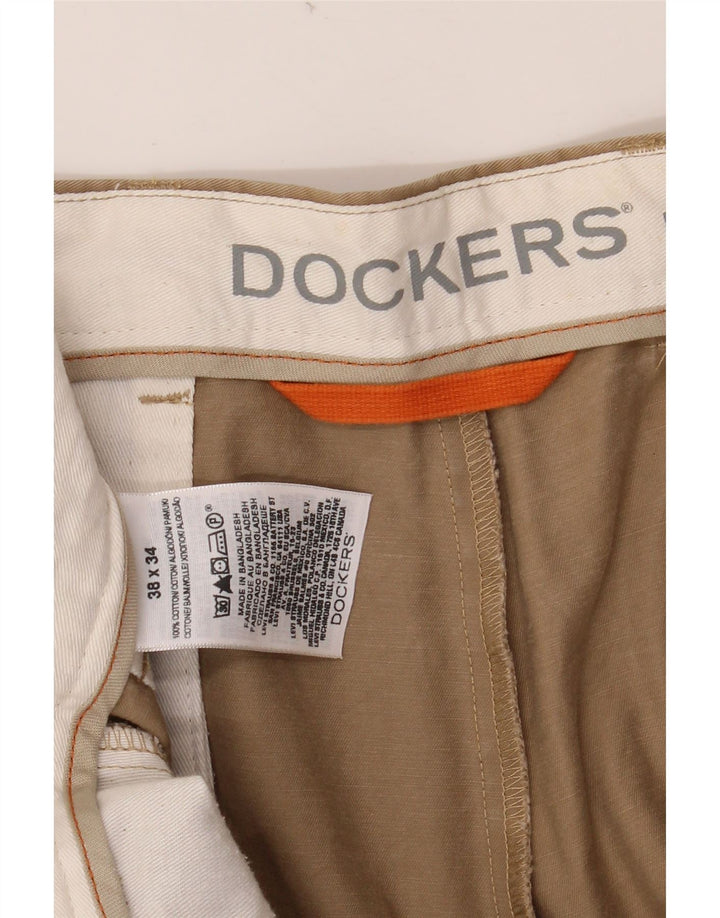 DOCKERS Mens Straight Chino Trousers W38 L34 Beige Cotton