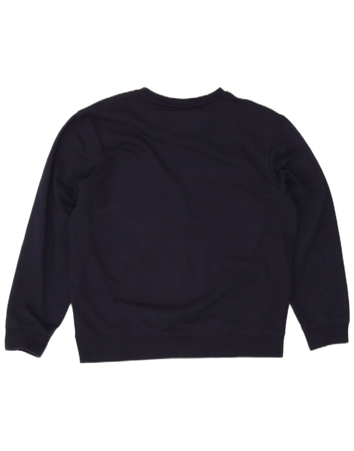 Lacoste Mens Sweatshirt Jumper Size 5 Large Navy Blue Cotton