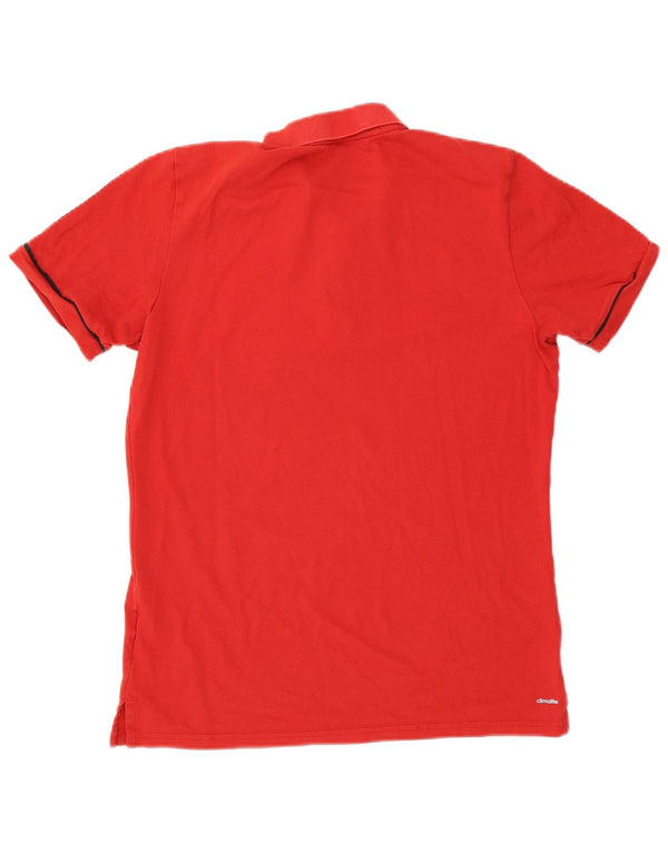 Adidas Mens Climalite Polo Shirt Large Red Cotton