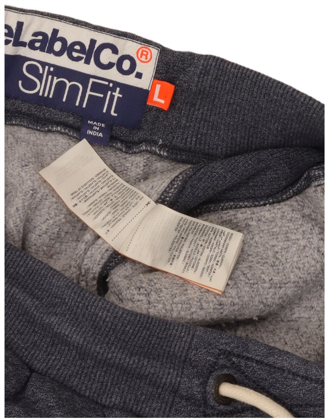 Superdry Mens Slim Fit Tracksuit Trousers Joggers Large Navy Blue Flecked