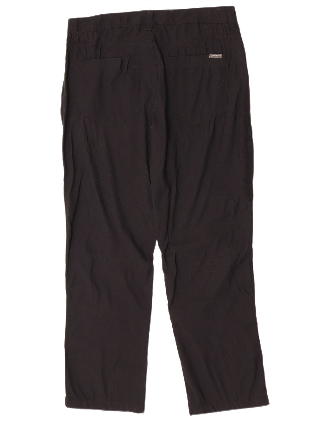 Eddie Bauer Mens Straight Cargo Trousers W34 L30 Black Nylon