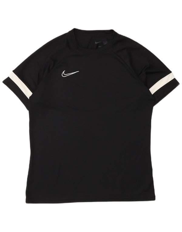 Nike Mens Dri Fit T-Shirt Top Large Black Colourblock Polyester