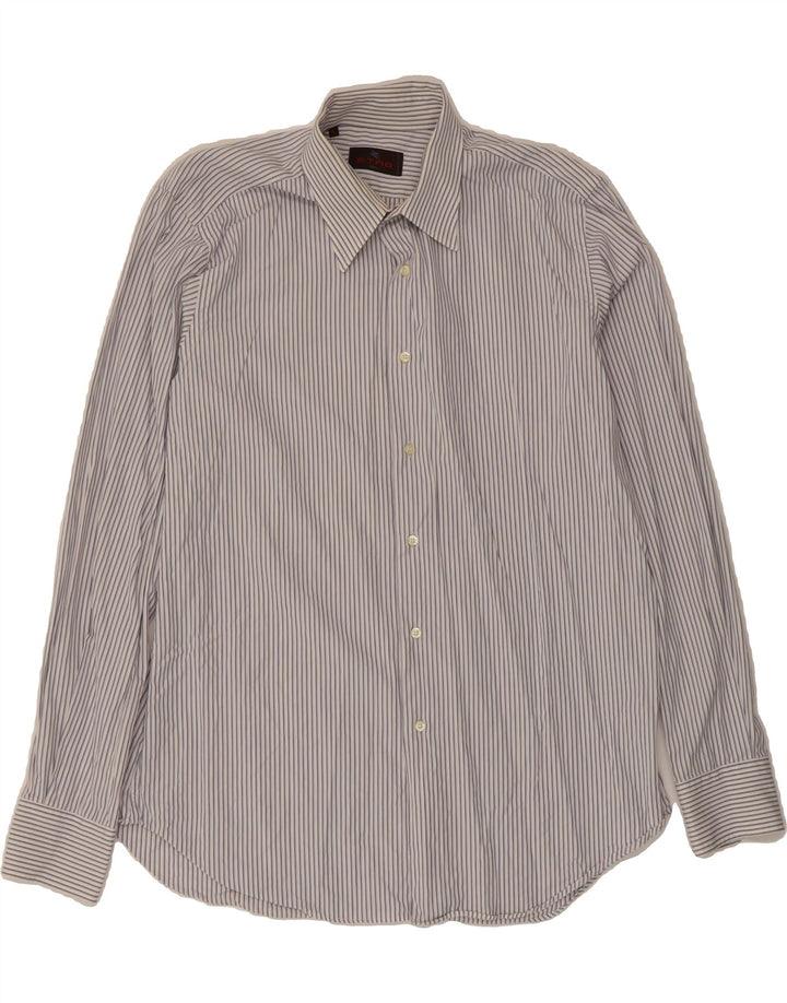 ETRO Mens Shirt Size 42 Large White Striped Vintage Etro and Second-Hand Etro from Messina Hembry 