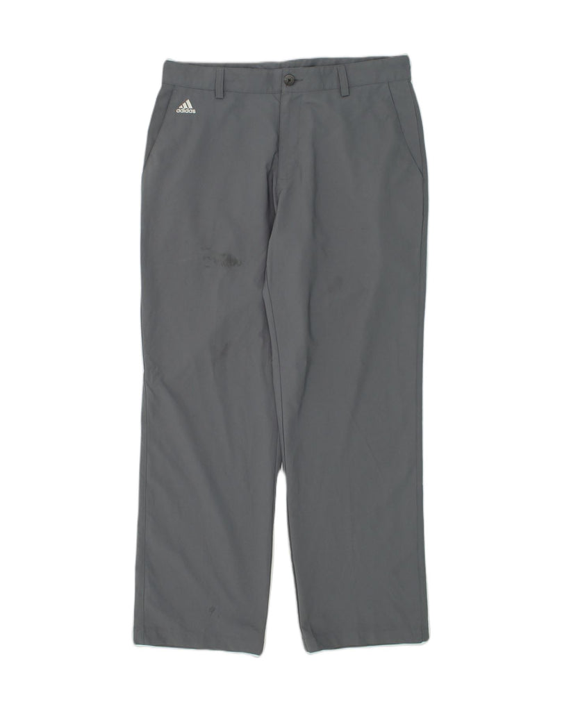 ADIDAS Mens Climalite Straight Chino Trousers W32 L30 Grey Polyester | Vintage Adidas | Thrift | Second-Hand Adidas | Used Clothing | Messina Hembry 