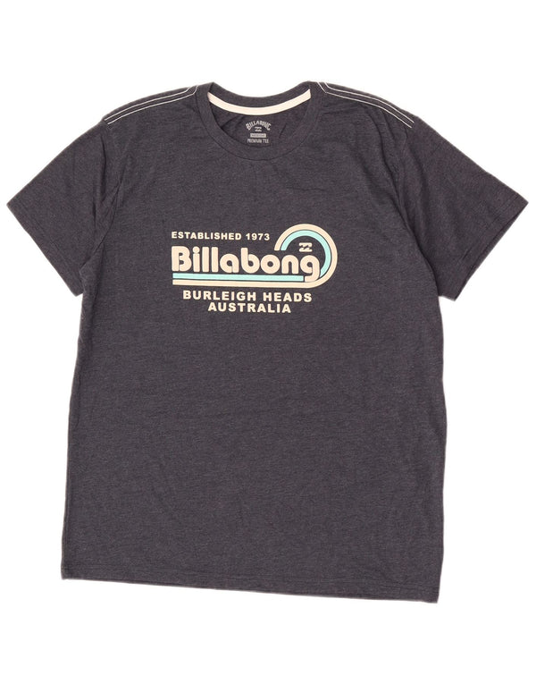 Billabong Mens Graphic T-Shirt Top Medium Grey Cotton
