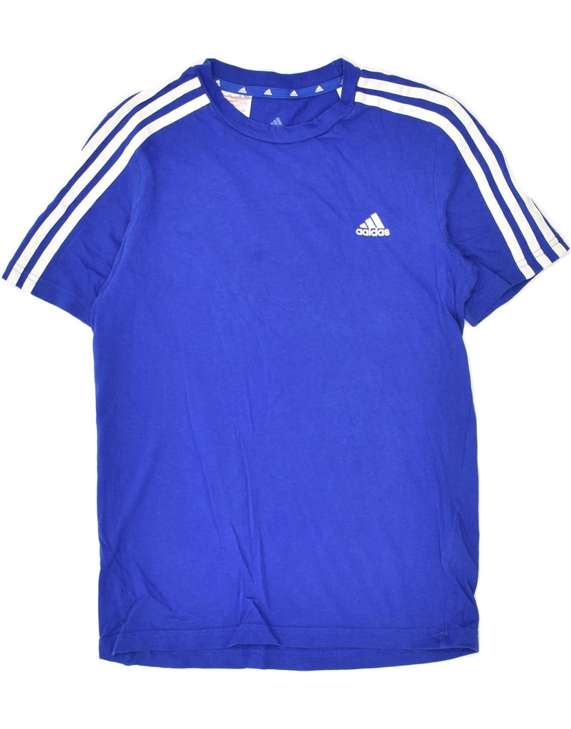 ADIDAS Boys T-Shirt Top 11-12 Years Blue Cotton | Vintage Adidas | Thrift | Second-Hand Adidas | Used Clothing | Messina Hembry 