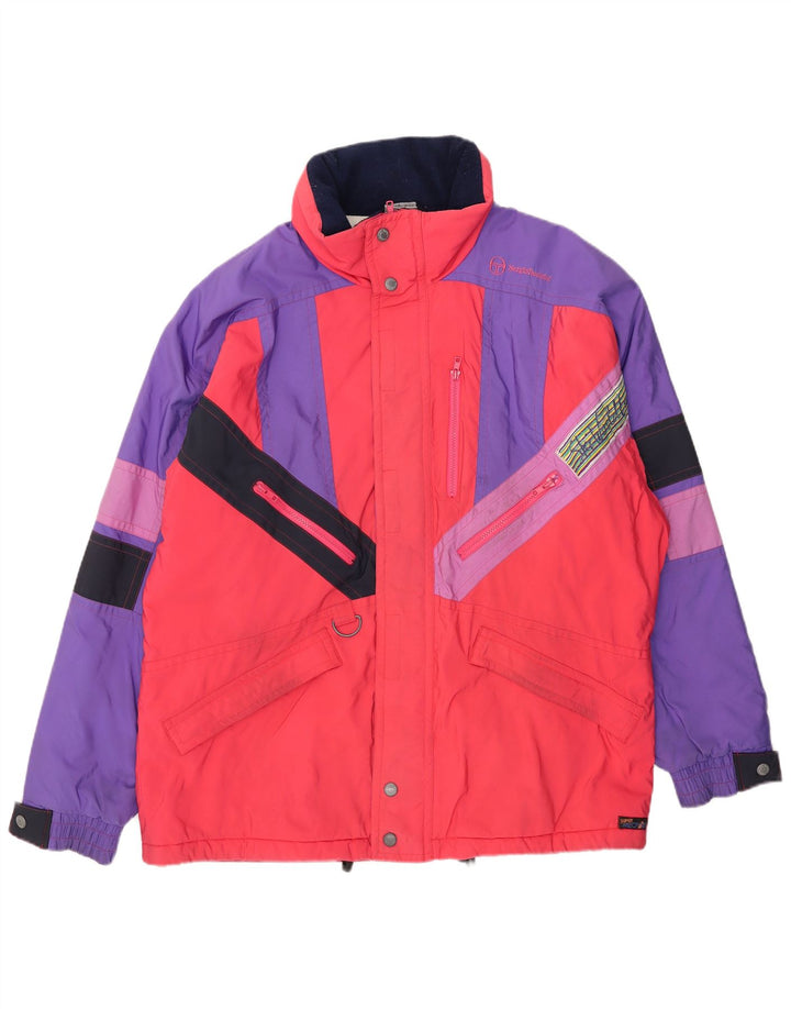 Sergio Tacchini Mens Ski Jacket UK 44 2XL Red Colourblock Polyamide